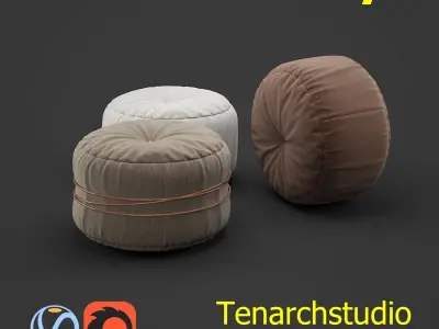 Tenarchstudio Pouf Collection Render Ready  3D model