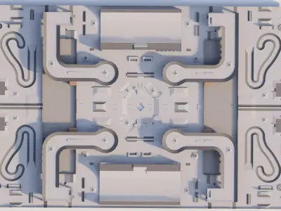 Skatepark-Skate Park PACK 3D model