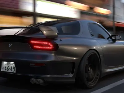 Mazda RX-7 Low-poly 3D model