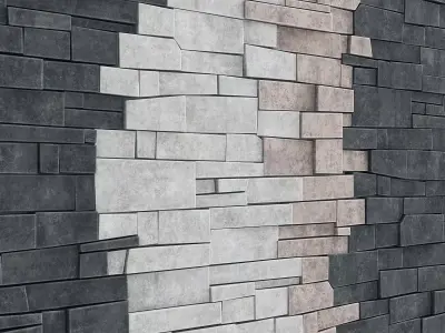 Finishing decorative stone 3D model