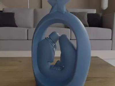 Modern Minimal Nativity Scene STL for 3D Printing 3D print model