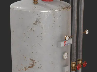 Boiler and Domestic hot water Tank 3D model