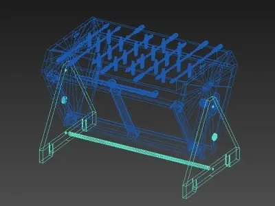Game table 3 in 1 football air hockey billiards 3D model