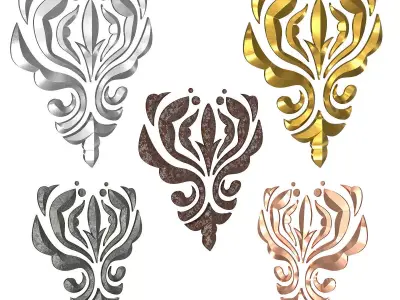Carved Decor 3D model 11