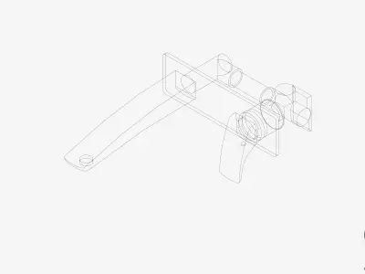 Wall Mixer Set - Luxury - Rapid - Basin Low-poly 3D model