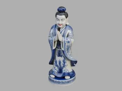 Porcelain Statue 3D Print Ready 3D model