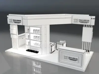  Booth Exhibition Stand a322 3D model