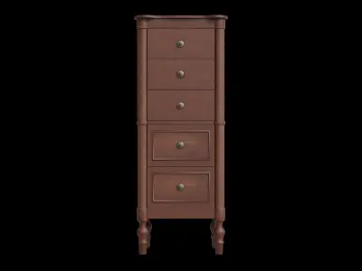Suzanne Jewelry Armoire Walnut Low-poly 3D model
