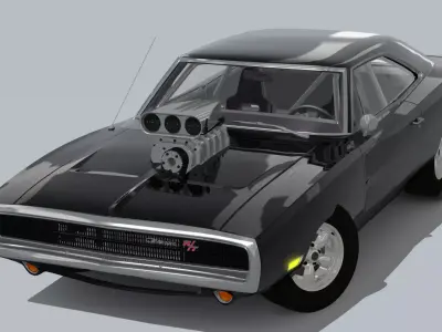 Dodge Charge Dom Low-poly 3D model