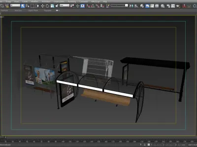 BUS STATIONS MODELS-1   5 MODELS 3D model