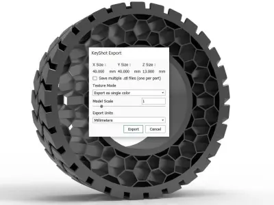 Non pneumatic tyre  -  airless tyre 3D print model