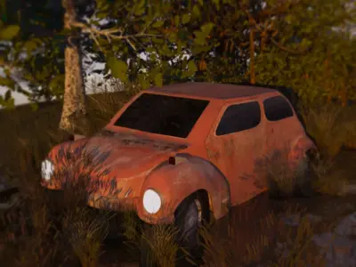Abandoned car 3D model