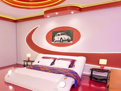 Bedroom and bed The Beetle 3D model