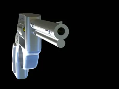 Cowboy Six Shooter Low-poly 3D model