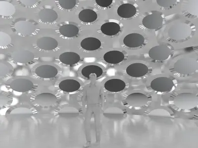 Perforated pointed dome geodesic dome engineering architecture 3D model