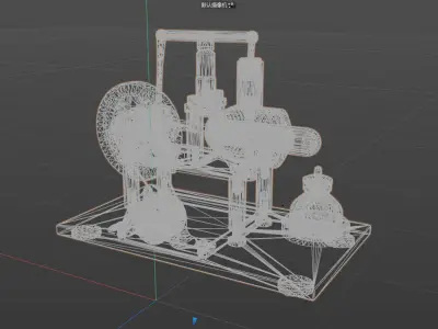 Stirling engine with complete parameters 3D model