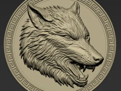 Wolf Head A12 3D print model