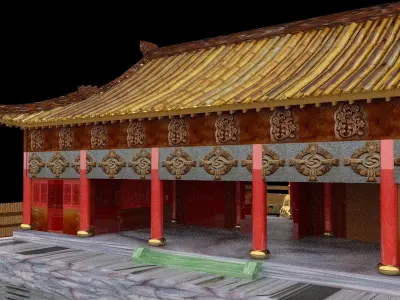 Chinese ancient house 3D model 48