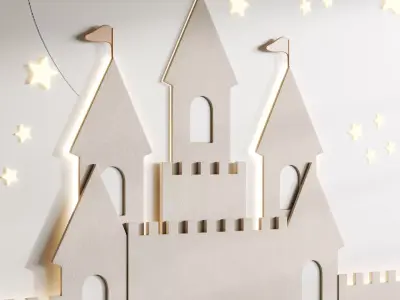 Kids wall panel 2 3D model