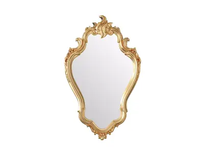 Luxury Gold Carved Mirror 3D model