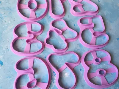 Set of numbers Cookie Cutter 3D print model