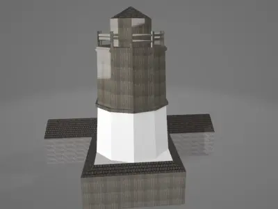 Fire depot Ust-Kamenogorsk 18th century 3D model