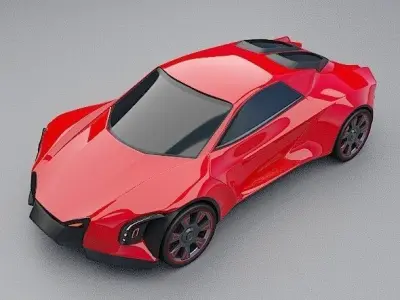 Blendeox futuristic concept car 3D model