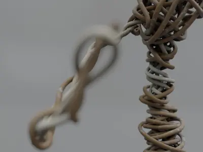 Sculpting Skeleton Low-poly 3D model