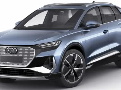 Audi Q4 e-tron 2022 standard and s-line 3D model