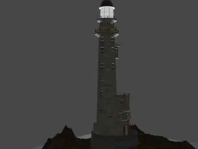 LIGHTHOUSE on island 3D model