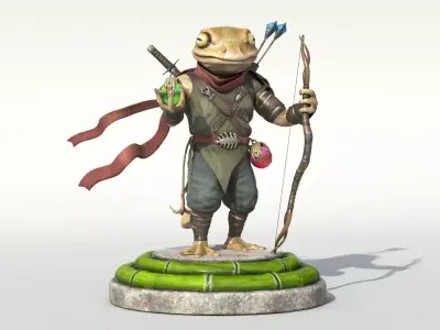 Ninja toad Low-poly 3D model