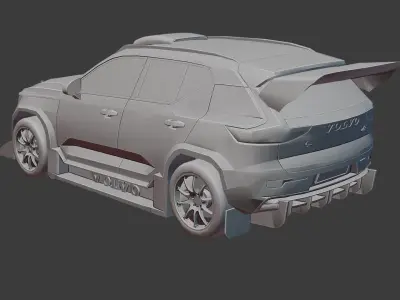 Volvo XC40 racing version Low-poly 3D model