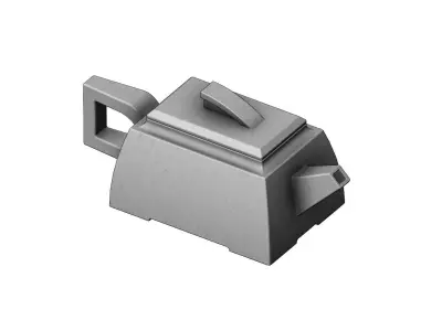 Traditional rectangular tea pot 3D print model