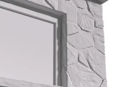 Fireplace in Country style Rustic Farmhouse fireplace 3D model