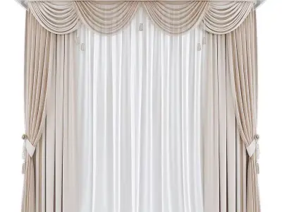 Curtains581 Low-poly 3D model