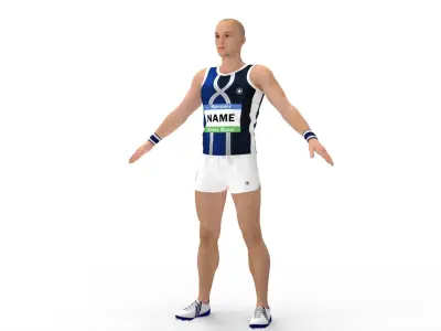 Athlete Runner 3D model
