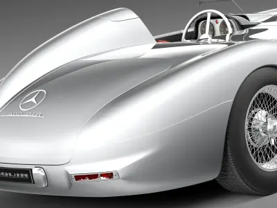 Mercedes-Benz 300 SLR 1955 spider 3D model
