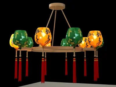 Chinese lantern 3D model 20