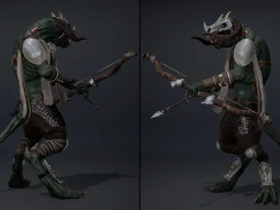 Ghost Archer Arm1 Low-poly 3D model