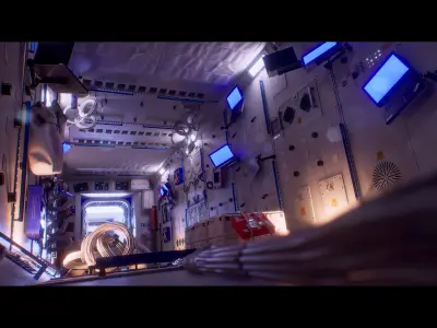 Space Station Interior Basics for Unreal Engine and Cinema 4D 3D model