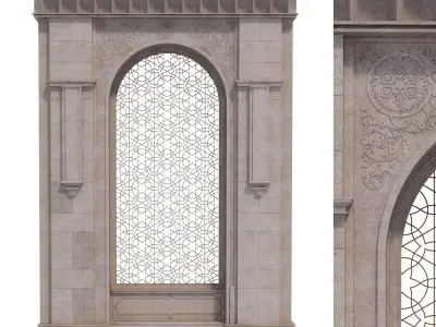 Arabic turkish islamic architectural element set 504 3D model