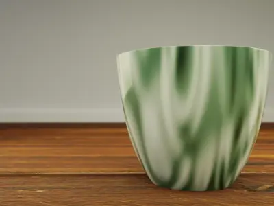 Decorative Small Rim Vase Low-poly 3D model