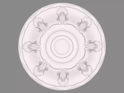 Round rosette 006 3D model 3D print model