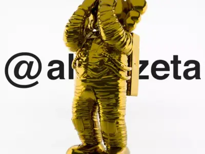 Kaws Space Textured Low-poly 3D model