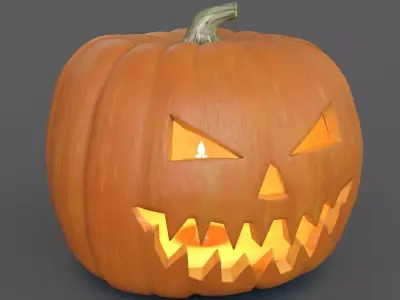 Halloween Pumpkin Low-poly 3D model