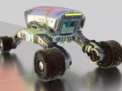 Sci-fi rover 3D model