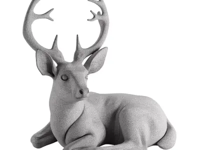 deer statue 3D model purchase