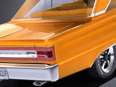 Plymouth GTX 1967 VRAY 3D model