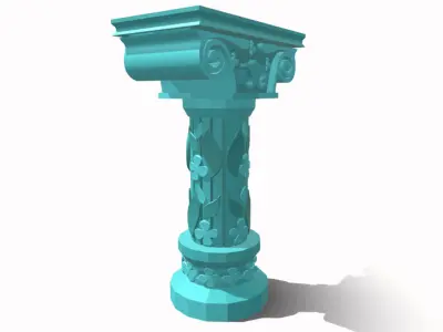 game cartoon pillar B  3D model