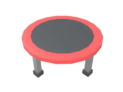 Trampoline v1 004 Low-poly 3D model